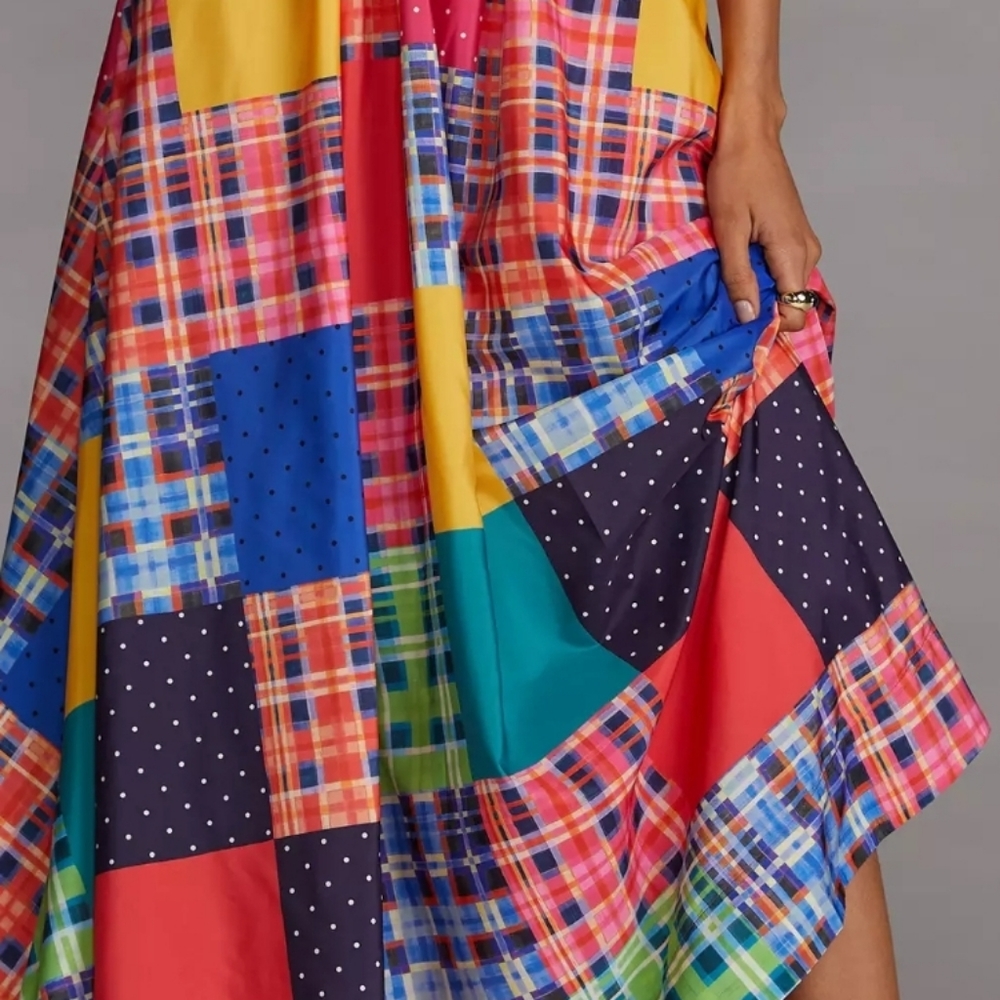 Anthropologie Maeve Patchwork A-Line Maxi Skirt - Picture 7 of 12